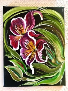 GENUINE PAINTING Home decor. NORWAY . NO PRINTS . CANVAS , AKRYLIC. - Picture 1 of 3