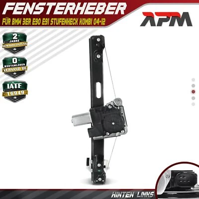 Fensterheber Elektrisch Mit Motor Hinten Links für BMW 3er E90 E91 04-12 Kombi - Bild 1 von 4