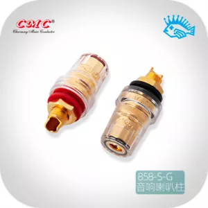 American brand CMC 858-S-G HiFi speaker terminal pure copper gold-plated - Picture 1 of 6