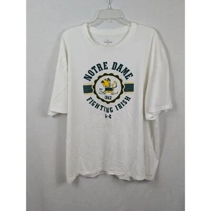 Under Armour Notre Dame Fighting Irish Logo T-Shirt White Men's Size 2XL/XXL - Picture 1 of 11