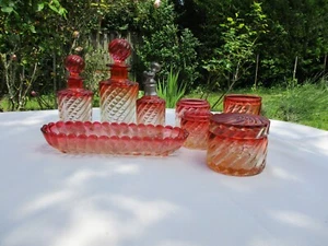 BACCARAT SET 12 PCS CRYSTAL BAMBOO SWIRL PERFUME BOTTLES BOXES ..SIGNED COMPLETE - Picture 1 of 13