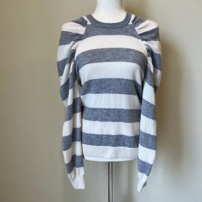 Espléndido Suéter a Rayas 100% Cachemira Talla S Gris Marfil Femenino Chica Suave Acogedor Foto 1 de 4