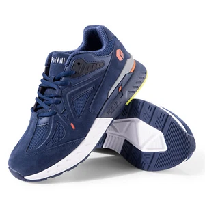 FitVille Extra Wide Walking Shoes Men Rebound Core Flat Feet Arch Fit Heel Blue - Picture 1 of 19