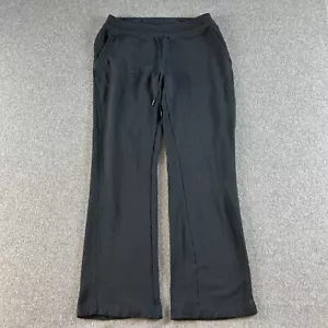 Athleta Jogger Sweatpants Womens Medium Black Pockets Drawstring LT STAINS U4271 - Picture 1 of 10