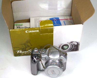 Canon PowerShot S1 IS Silver 3.2 MP  Sold for Parts or Repair with Box - Image 1 of 4