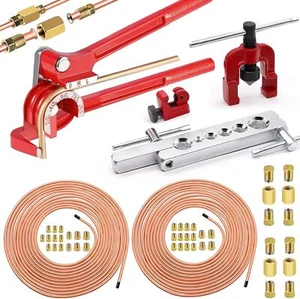 55Pack 3/16 Inch+1/4 Inch Brake line kit Include 25 FT Copper-Plated Brake Lines - Picture 1 of 6