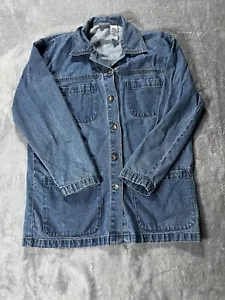 Vintage Cabin Creek Denim Barn Chore Jacket Coat Womens Medium Retro 90s Y2K - Picture 1 of 10