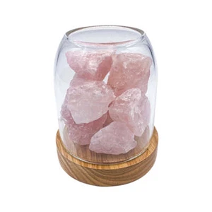 Amrita Court Aurora Crystal Diffuser Wooden Base with Light Rose Quartz - Picture 1 of 1