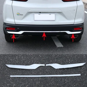 For Honda CR-V 2020-2022 All Chrome Rear Bumper Guard Reflector Strip Cover Trim - Picture 1 of 5