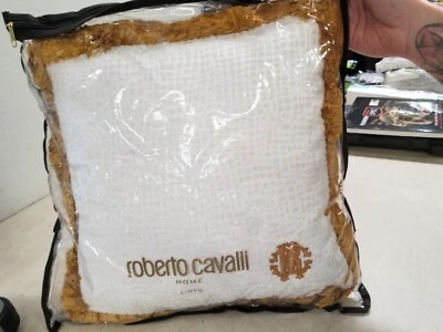 Roberto Cavalli 家用皮肤天鹅绒枕头 - 白色 - 40x40 厘米 — 第 1/4 张图片
