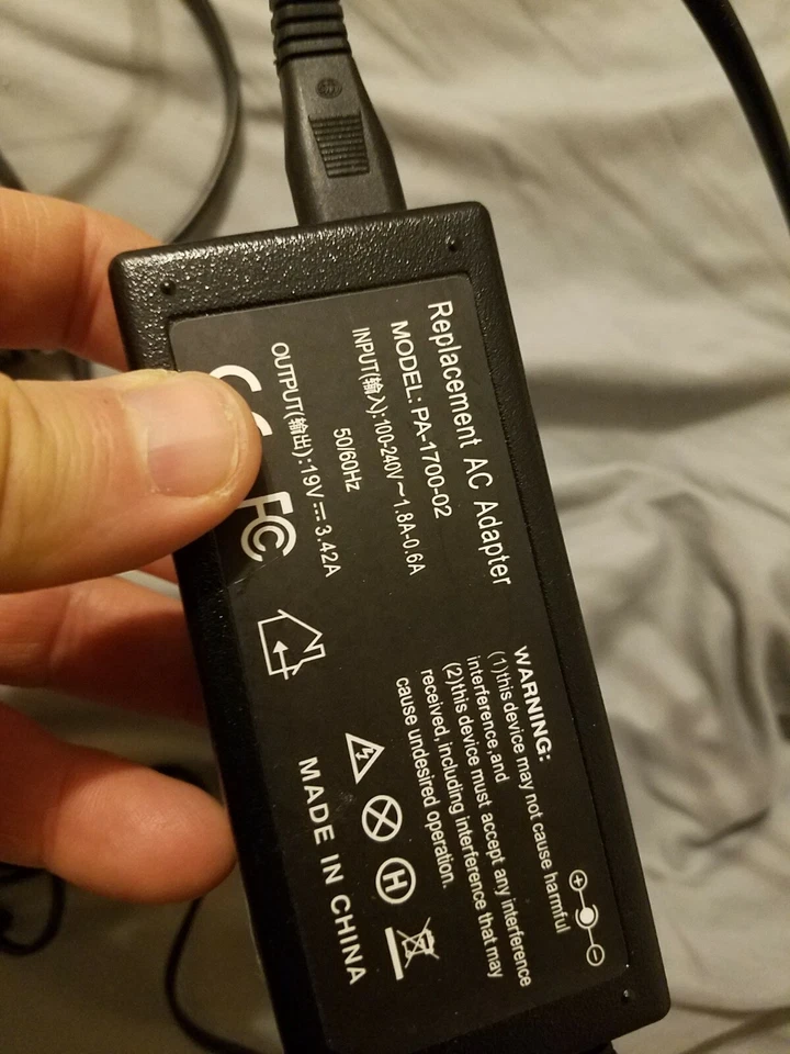 AC Adapter for Acer Gateway PA-1700-02 PA-1750-01 PA-1750-04 Power Charger  - Image 1 of 1