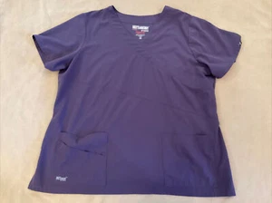 Grey’s Anatomy scrub top 3XL signature purple dark grey color - Picture 1 of 4