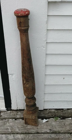 Architectural Salvage Turned Wood Newel Post Cover