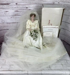 Danbury Mint Princess Diana Bride 19" Doll Porcelain Boxed - Picture 1 of 14