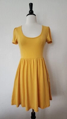 Anthropologie Dress New Size Small Yellow Coastal Coquette Pockets Spring - Image 1 of 3