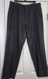 Vintage Polo Golf Wool Blend Mens Pants 35/30 Black White Plaid Ralph Lauren