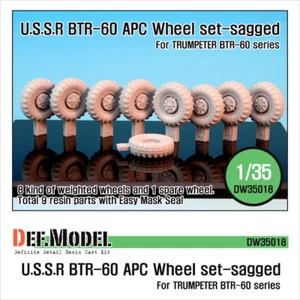 DEF.MODEL, DW35018, BTR-60 APC Sagged Wheel set (for Trumpeter 1/35) , 1:35 - Bild 1 von 6