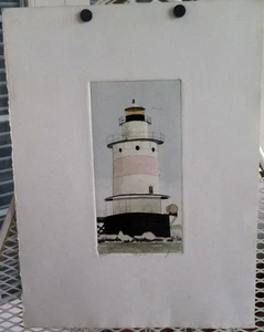 Leuchtturm Radierung # 9/200 Künstler signiert evtl. Frank Kaczmarek - Bild 1 von 6