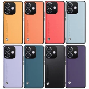 For Oppo A3X 5G A3i A3 4G A40 A60 5g Plain Leather Fabric Rubber hard case cover - Picture 1 of 19