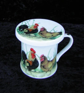Kaffee/Teebecher mit Deckel, Hühnertasse, The Leonardo Collection, Porcellan - Bild 1 von 5