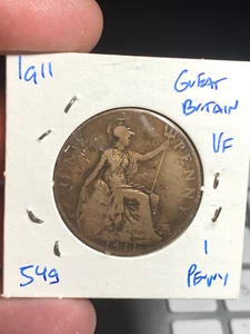 1911 Great Britain 1 Penny - Picture 1 of 2