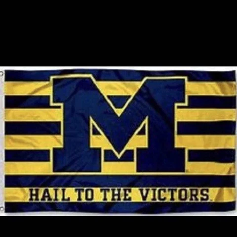 Michigan Wolverines 3x5 Flag Man Cave Free Shipping  USA Seller Cover