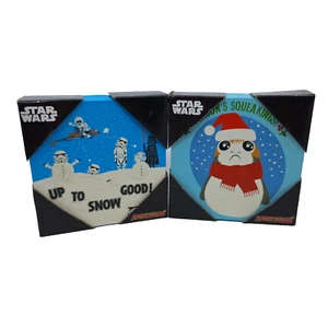 Star Wars Box Rahmen Bild Comic Wände 6" mal 6" Quadratmeter 2 Stück Weihnachten lustig - Bild 1 von 5