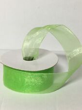 1Yard Green Shimmer Sheer Organza Ribbon, 1-1/2" New, Free Shipping