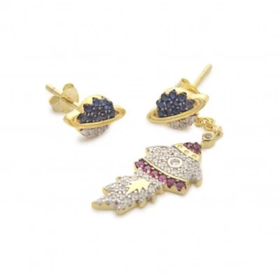 NO APM Orecchini asimmetrici Razzo da donna Argento Sterling 925% Cod:AE10555MY - Immagine 1 di 3