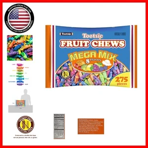 Classic & Bonus Flavors: 4 lb Tootsie Fruit Chews Mega Mix - Perfect Candy Gift - Picture 1 of 9
