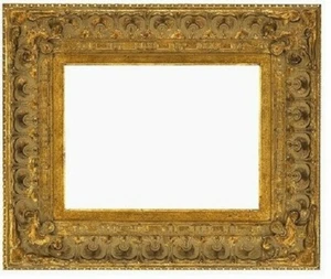 16 X 20 BAROQUE MEDIUM ANTIQUED GOLD 5" WIDE STANDARD PICTURE FRAME CARVED - Picture 1 of 3