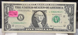 V RARE 2017 $1.00 STAR NOTE LOW SERIAL LOW RUN GREAT CONDITION 500 K LOOK **** - Picture 1 of 2