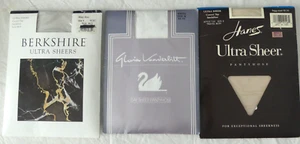 Vtg Pantyhose Lot Berkshire Sheer Control Top Gloria Vanderbilt Ribbed Hanes - Picture 1 of 5