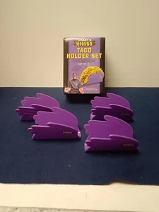 Khabys Taco Holder Set 4 Pieces Purple - Picture 1 of 8