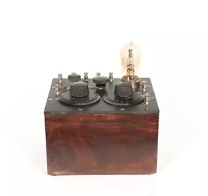 1922 Atchison Type S Radio w/Good Tipped Colored Glass Tube * Works * Steinite - Picture 1 of 17
