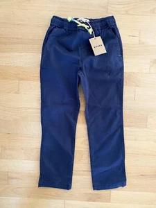 NEW Boden Kids Little Boys Slim Pull On Pants, Sz 7 - College Navy - Picture 1 of 3