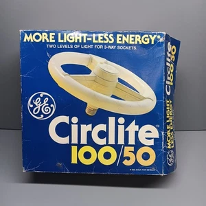 NOS Vintage GE Circlite 100/50 3-way Florescent Circular Bulb -Open Box - New - Picture 1 of 10