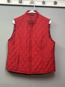 Paul Harris Design Vest Womens Large Quilted Full Zip Sleeveless Jacket Lined - Picture 1 of 8