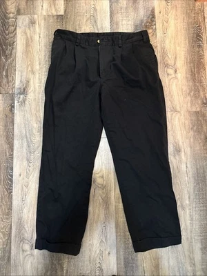 BILLS KHAKIS Men's 37x28 Black Flat Front Chino Casual Pants MADE IN USA Cotton - Image 1 of 4