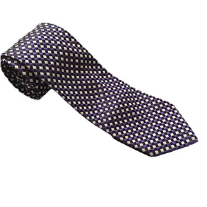 CHARVET  PLACE  VENDOME PURPLE, BLACK, & SILVER TIE 100% SILK MADE IN FRANCE - Bild 1 von 9