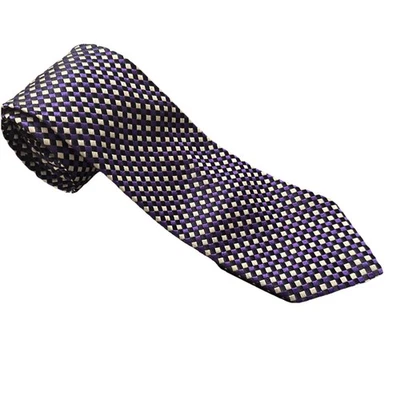 CORBATA CHARVET PLACE VENDOME MORADA, NEGRA Y PLATEADA 100% SEDA HECHA EN FRANCIA Foto 1 de 4