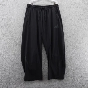 Adidas Womens ZNE Woven Barrel Pants XL Black Baggy Track Athletic NEW $90 - Picture 1 of 16