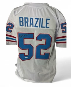 ROBERT BRAZILE AUTOGRAPHED SIGNED HOUSTON OILERS JERSEY JSA WITNESSED COA - Picture 1 of 3
