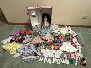 Madame Alexander Let's Play Dolls by Alice Darling Pink Trunk Doll & OUTFITS Lot - Picture 1 of 24