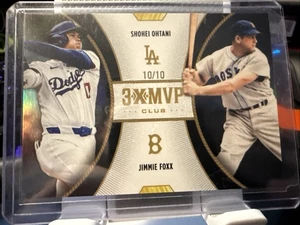 2025 Topps Welcome to the Club Shohei Ohtani/Jimmie Foxx D11 lámina negra/10 - Imagen 1 de 2