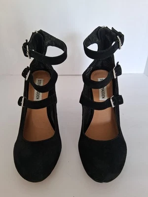 Steve Madden Women's Black Veruca Suede Mary Jane Pumps, Size 6.5M - Image 1 of 4