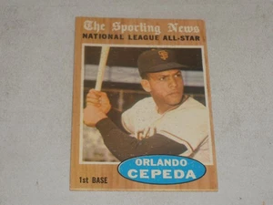 1962 Topps Baseball NL All Star #390 Orlando Cepeda A - Picture 1 of 2