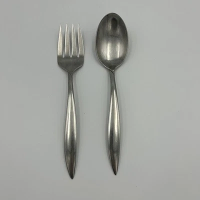 Sears & Roebuck Tradition FIAMMA cuchara para servir y tenedor de carne acero inoxidable EE. UU. Foto 1 de 4