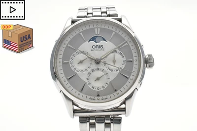 [NEAR MINT] ORIS 7592  Artrie Complication Moon Phase Men Automatic Watch JAPAN - Image 1 of 4