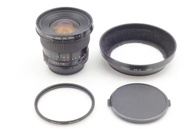 Duty-Free US【A MINT w/Hood】Canon New FD NFD 17mm f4 MF Wide Angle Lens JAPAN - Image 1 of 4
